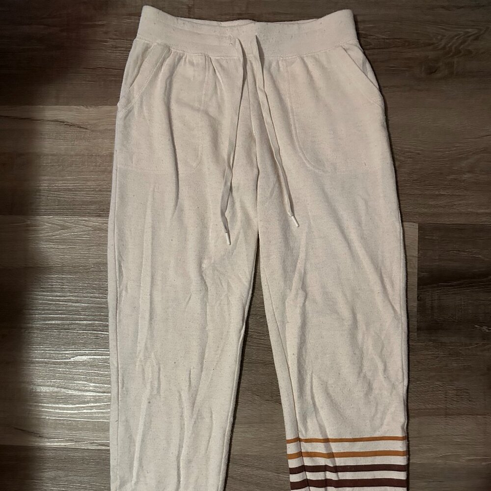 PJ Salvage Multicolor Stripped White Sweatpants